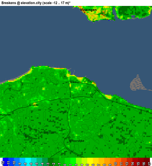 Zoom OUT 2x Breskens, Netherlands elevation map