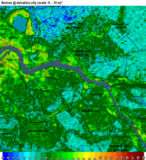 Zoom OUT 2x Bolnes, Netherlands elevation map