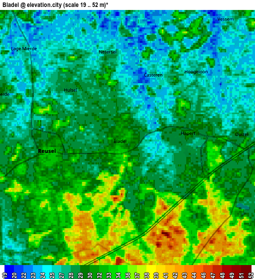 Zoom OUT 2x Bladel, Netherlands elevation map