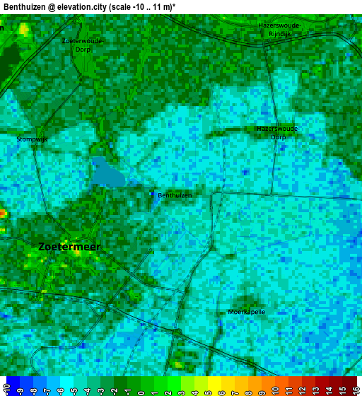 Zoom OUT 2x Benthuizen, Netherlands elevation map