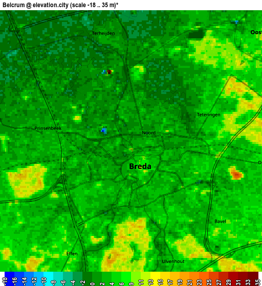 Zoom OUT 2x Belcrum, Netherlands elevation map