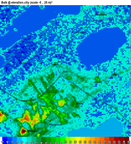 Zoom OUT 2x Balk, Netherlands elevation map