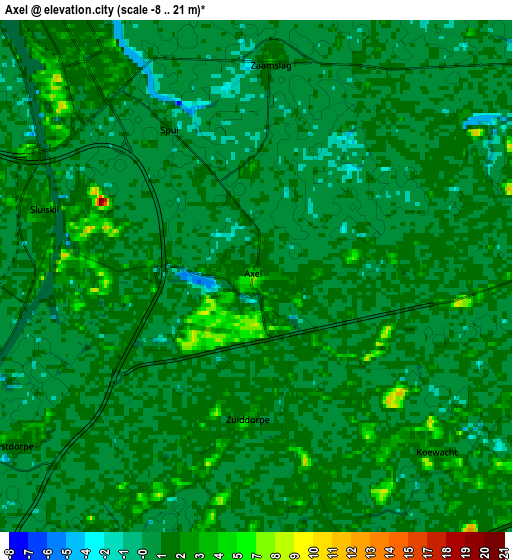 Zoom OUT 2x Axel, Netherlands elevation map