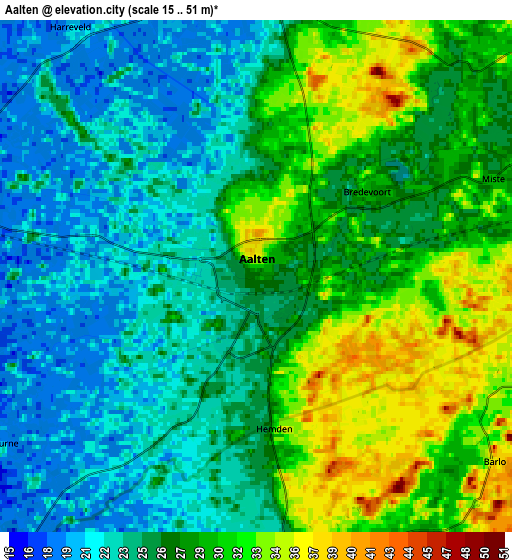 Zoom OUT 2x Aalten, Netherlands elevation map