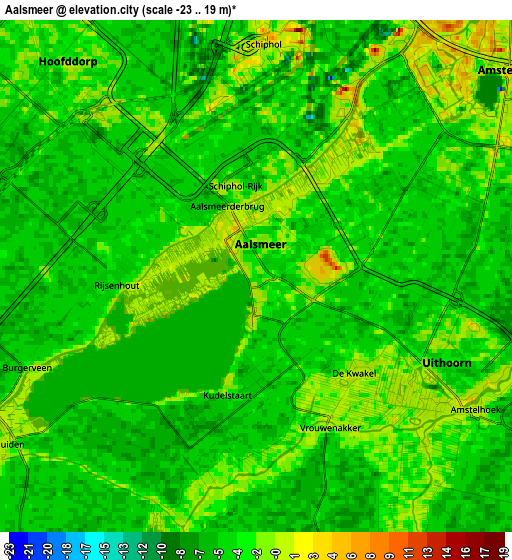 Zoom OUT 2x Aalsmeer, Netherlands elevation map