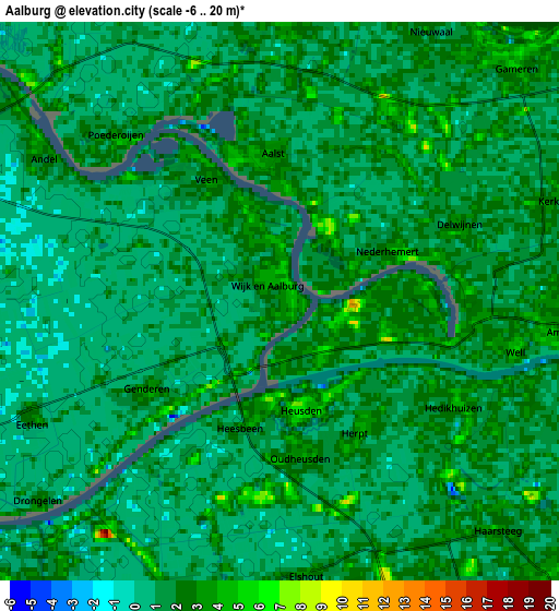 Zoom OUT 2x Aalburg, Netherlands elevation map