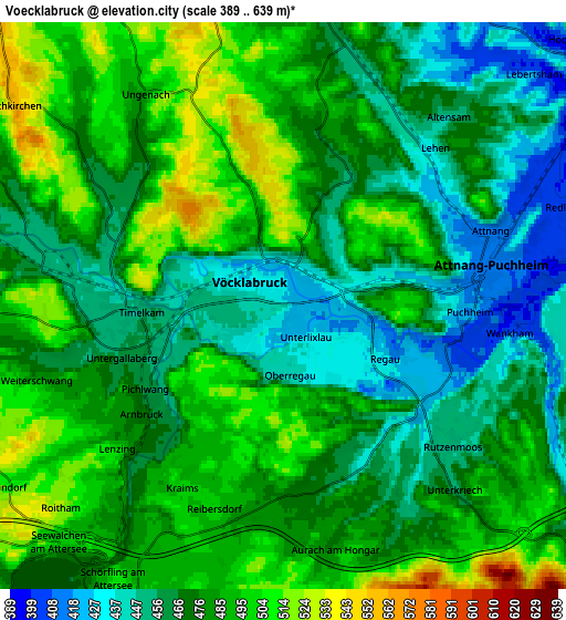 Zoom OUT 2x Vöcklabruck, Austria elevation map