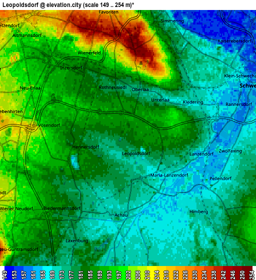 Zoom OUT 2x Leopoldsdorf, Austria elevation map