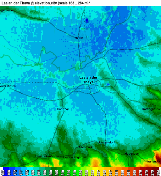 Zoom OUT 2x Laa an der Thaya, Austria elevation map