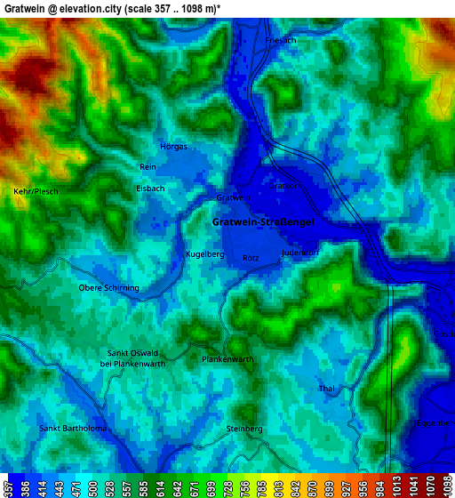 Zoom OUT 2x Gratwein, Austria elevation map