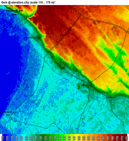 Zoom OUT 2x Gols, Austria elevation map