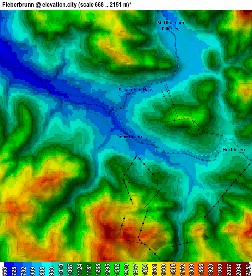 Zoom OUT 2x Fieberbrunn, Austria elevation map