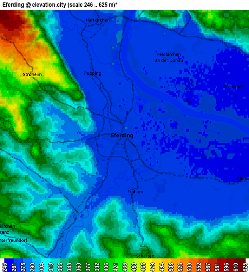 Zoom OUT 2x Eferding, Austria elevation map