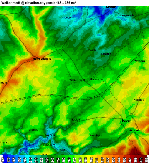 Zoom OUT 2x Welkenraedt, Belgium elevation map