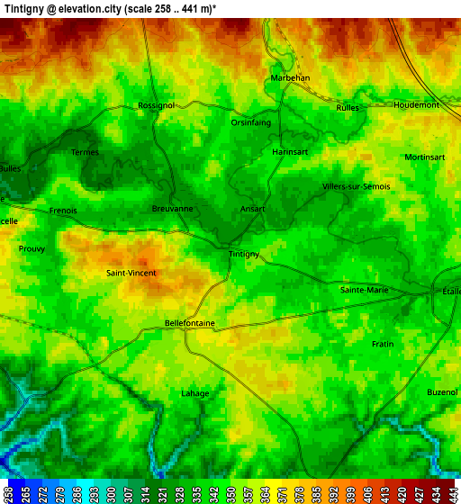 Zoom OUT 2x Tintigny, Belgium elevation map