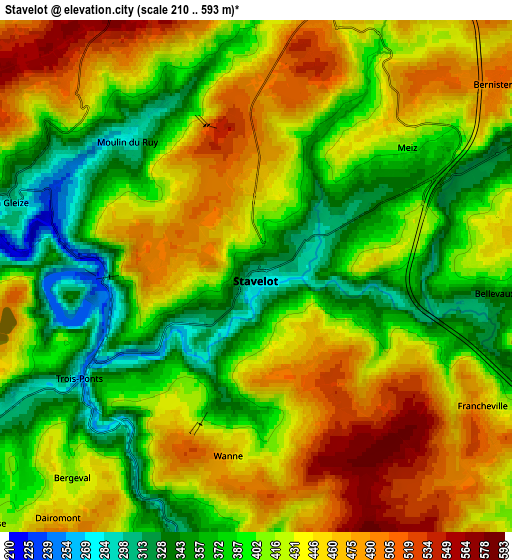 Zoom OUT 2x Stavelot, Belgium elevation map