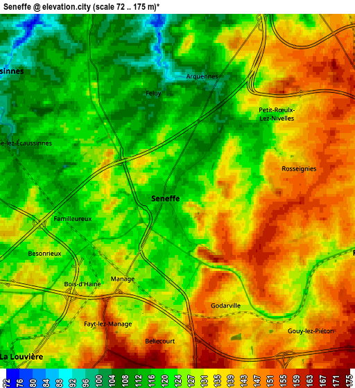 Zoom OUT 2x Seneffe, Belgium elevation map