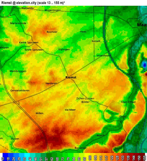 Zoom OUT 2x Riemst, Belgium elevation map