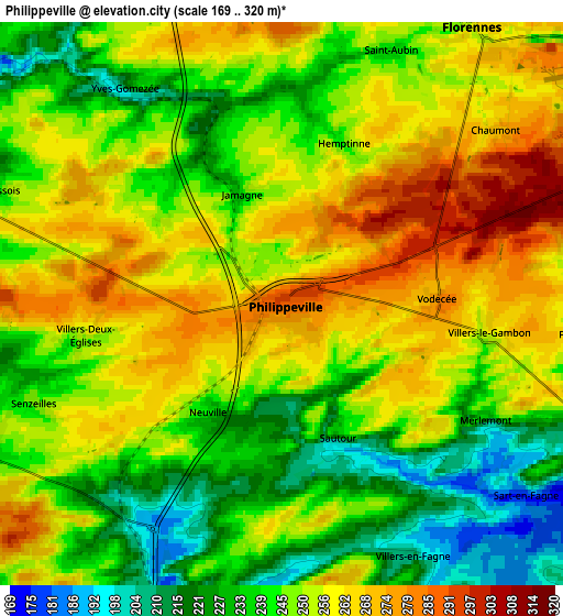 Zoom OUT 2x Philippeville, Belgium elevation map