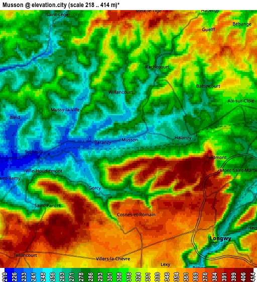 Zoom OUT 2x Musson, Belgium elevation map