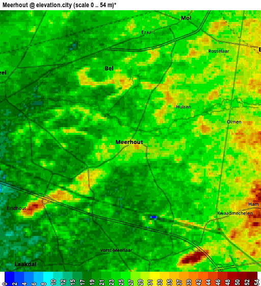 Zoom OUT 2x Meerhout, Belgium elevation map