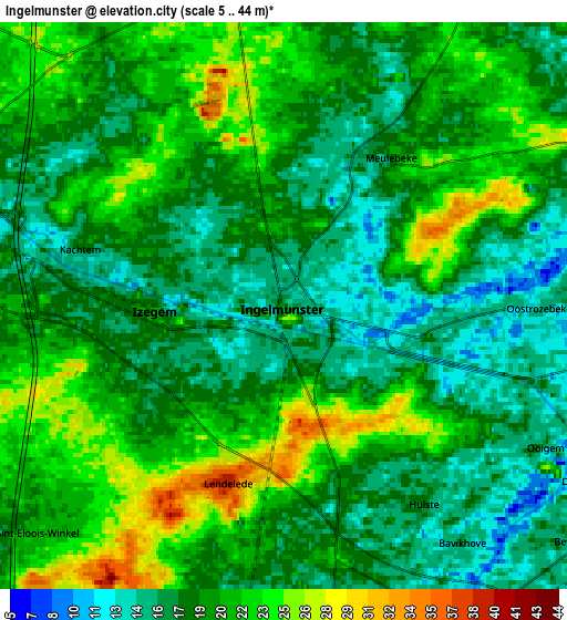Zoom OUT 2x Ingelmunster, Belgium elevation map