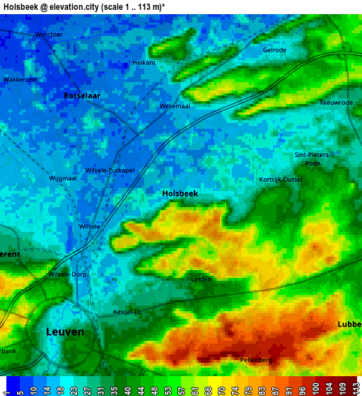 Zoom OUT 2x Holsbeek, Belgium elevation map
