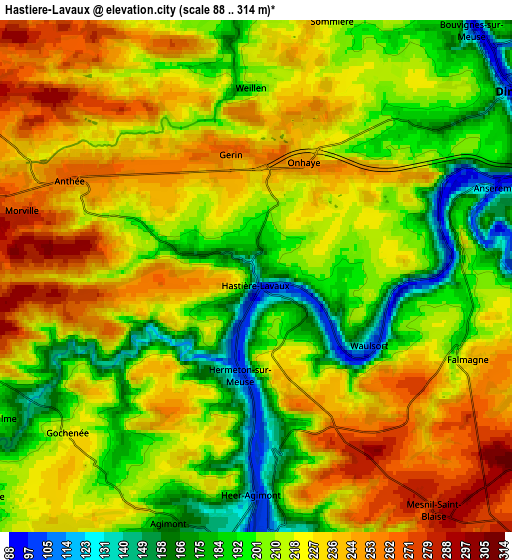 Zoom OUT 2x Hastière-Lavaux, Belgium elevation map