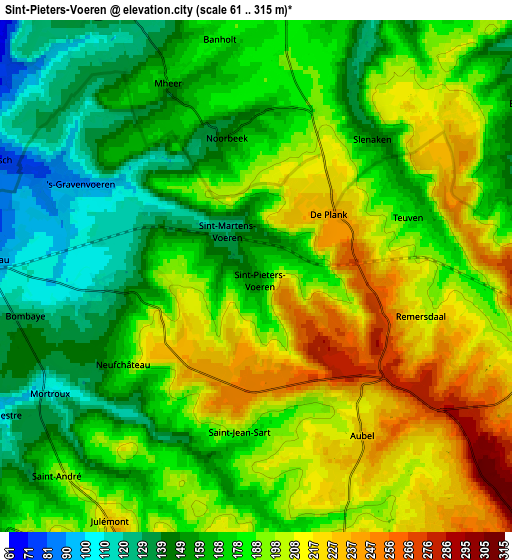 Zoom OUT 2x Sint-Pieters-Voeren, Belgium elevation map