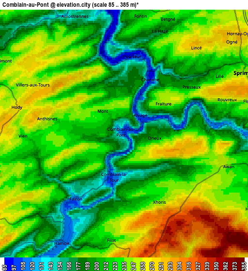 Zoom OUT 2x Comblain-au-Pont, Belgium elevation map