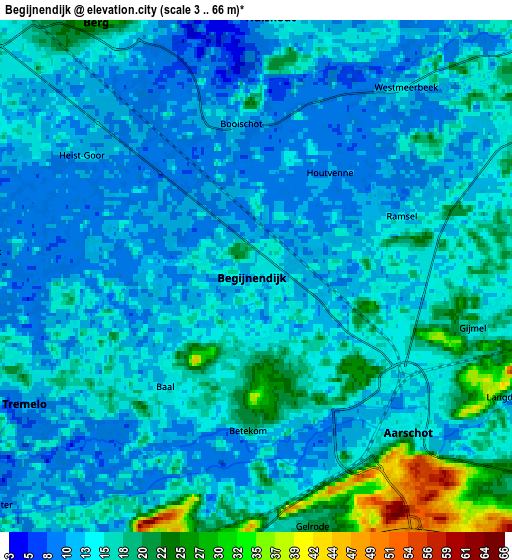 Zoom OUT 2x Begijnendijk, Belgium elevation map