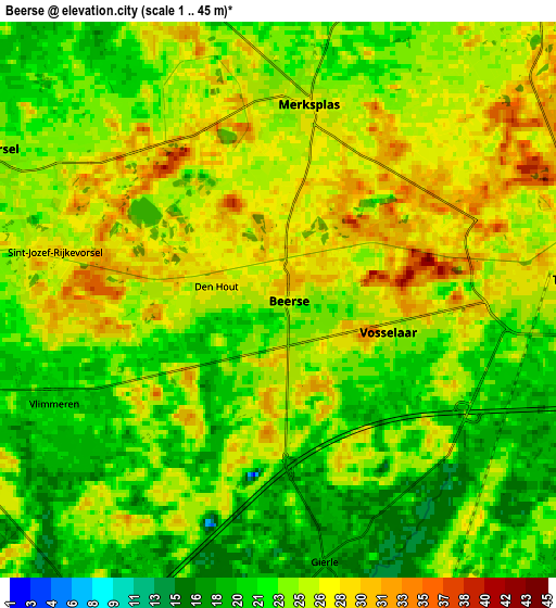 Zoom OUT 2x Beerse, Belgium elevation map