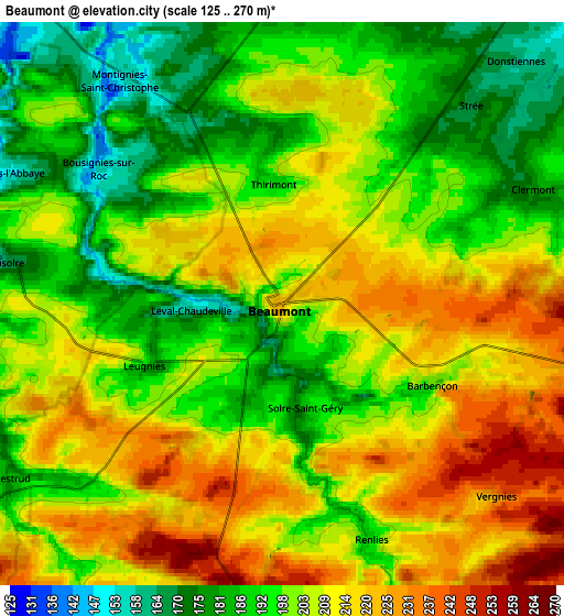 Zoom OUT 2x Beaumont, Belgium elevation map