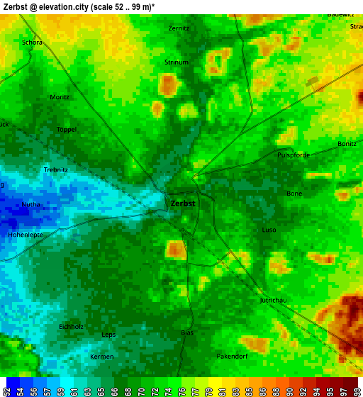 Zoom OUT 2x Zerbst, Germany elevation map