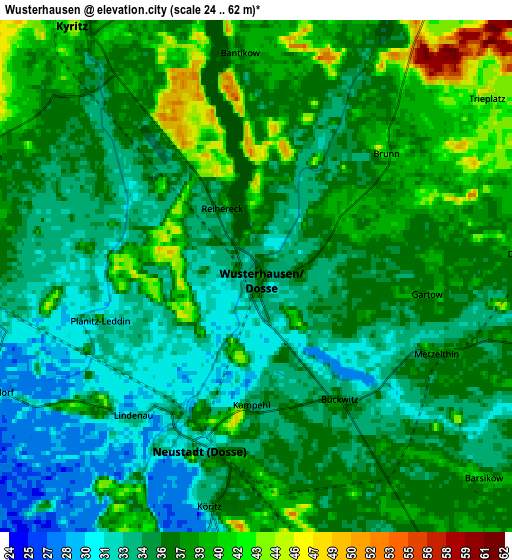 Zoom OUT 2x Wusterhausen, Germany elevation map