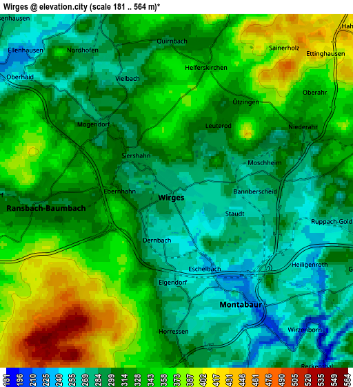 Zoom OUT 2x Wirges, Germany elevation map