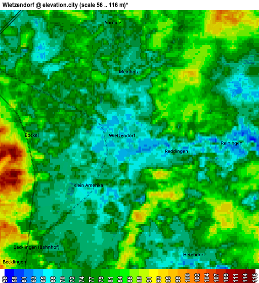 Zoom OUT 2x Wietzendorf, Germany elevation map