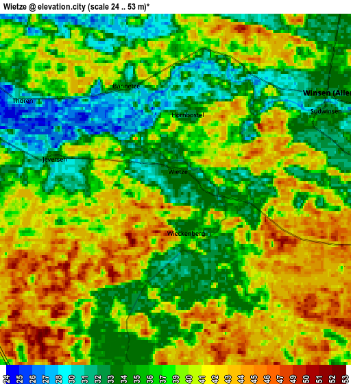 Zoom OUT 2x Wietze, Germany elevation map