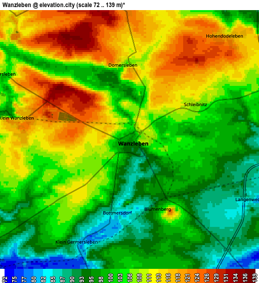 Zoom OUT 2x Wanzleben, Germany elevation map