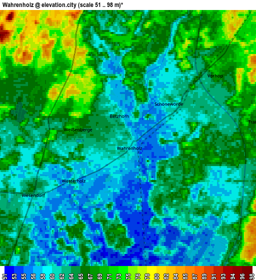 Zoom OUT 2x Wahrenholz, Germany elevation map