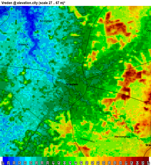 Zoom OUT 2x Vreden, Germany elevation map