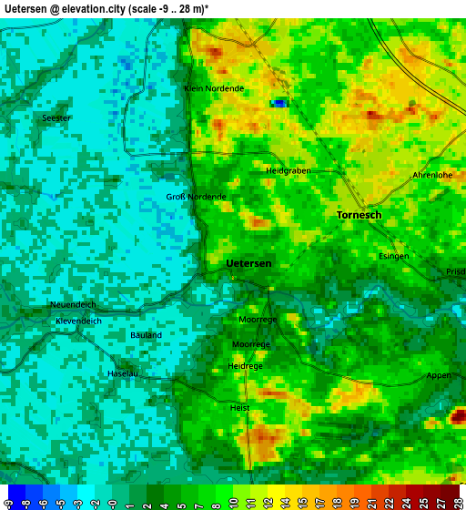 Zoom OUT 2x Uetersen, Germany elevation map