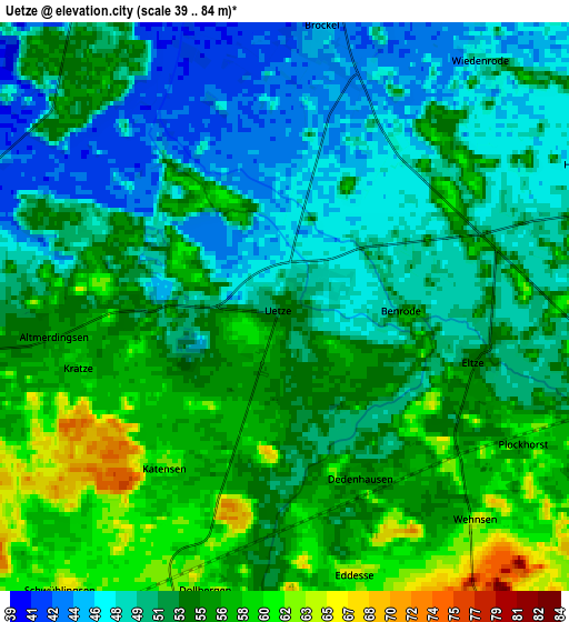 Zoom OUT 2x Uetze, Germany elevation map