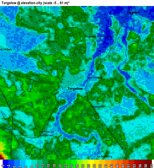 Zoom OUT 2x Torgelow, Germany elevation map