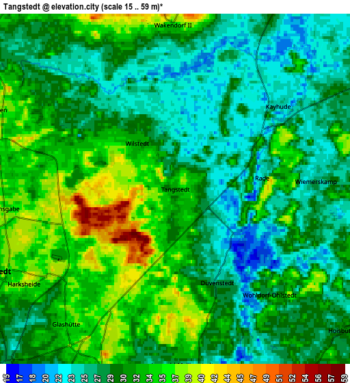 Zoom OUT 2x Tangstedt, Germany elevation map