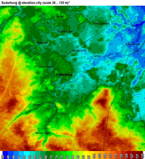 Zoom OUT 2x Suderburg, Germany elevation map