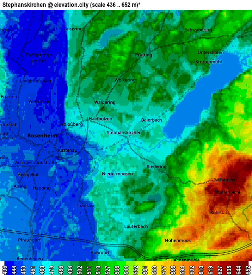 Zoom OUT 2x Stephanskirchen, Germany elevation map