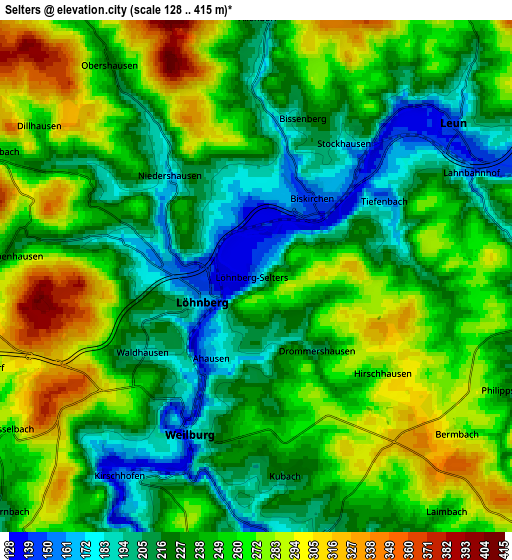 Zoom OUT 2x Selters, Germany elevation map