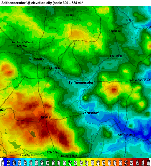 Zoom OUT 2x Seifhennersdorf, Germany elevation map