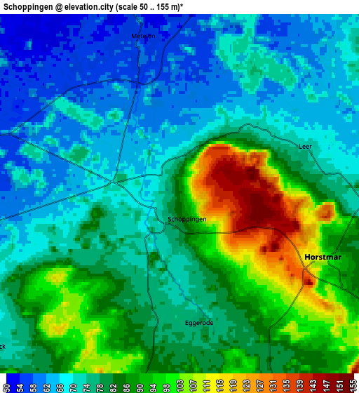 Zoom OUT 2x Schöppingen, Germany elevation map